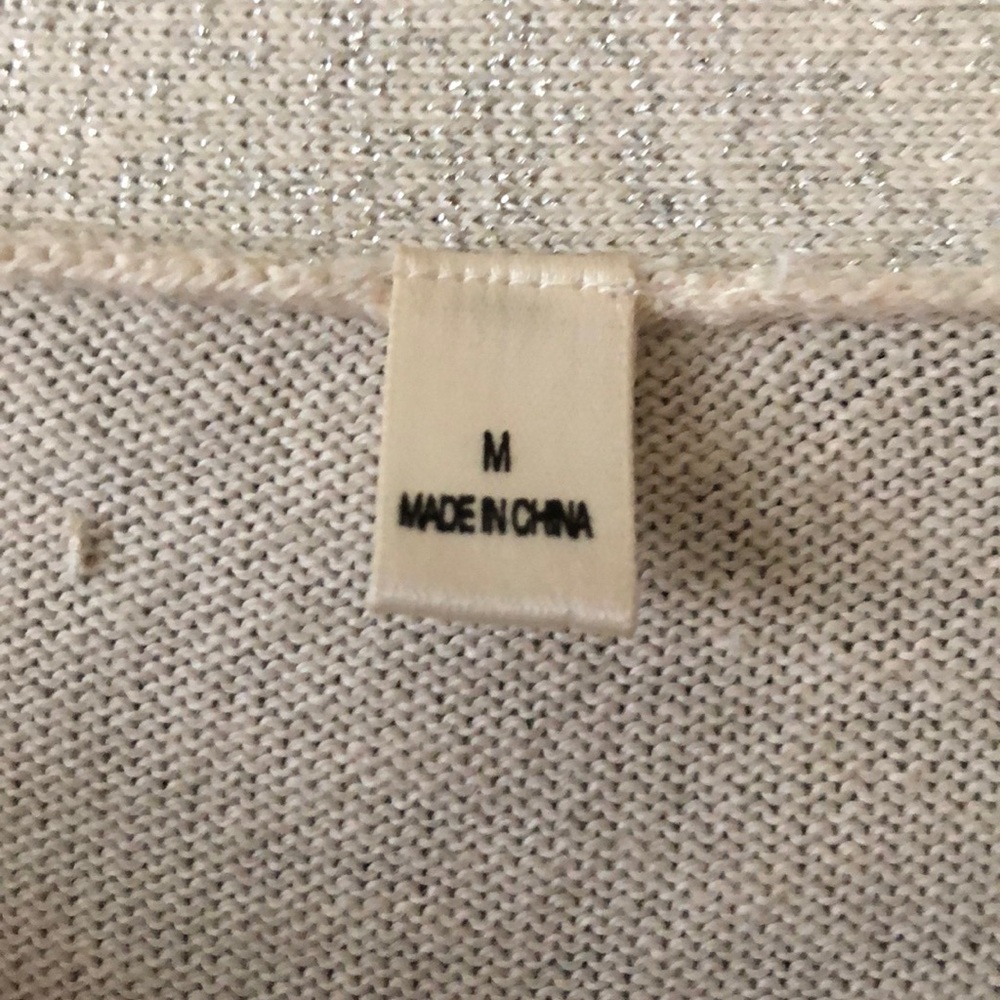 Cream Sparkle Sweater || s: M - Picture 2 of 5